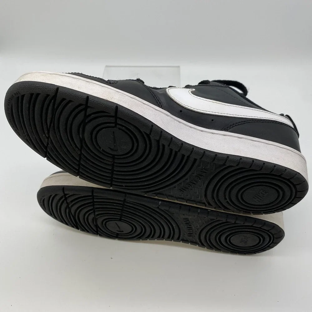 Nike Court Borough Low 2 Big Kids 6Y Black White BQ5448-002 Low Top Sneakers